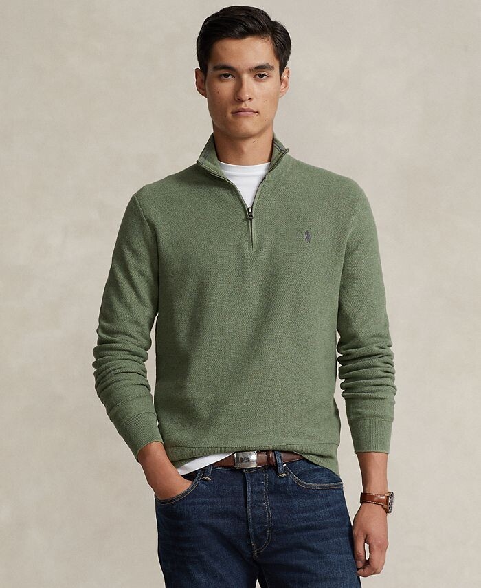 Мужской хлопковый свитер сетчатой вязки с молнией на четверть Polo Ralph Lauren, цвет Woodland Heather
Мужской хлопковый свитер сетчатой вязки с молнией на четверть Polo Ralph Lauren, цвет Woodland Heather