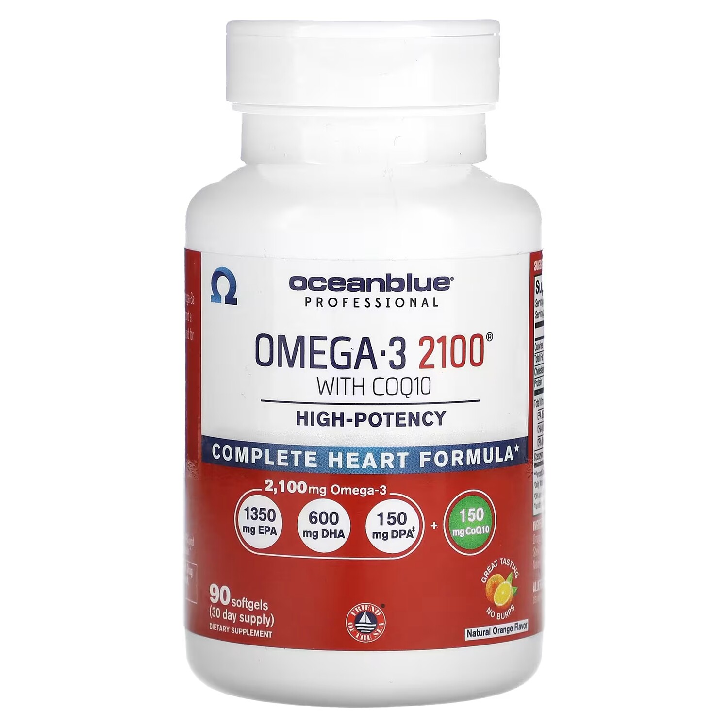 Omega-3 2100 OceanBlue Professional COQ10 с высокоэффективным натуральным апельсином, 90 мягких таблеток
Omega-3 2100 OceanBlue Professional COQ10 с высокоэффективным натуральным апельсином, 90 мягких таблеток