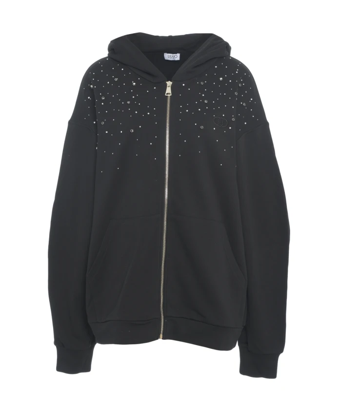 Сверкающая толстовка со стразами, черная, осень-зима 2025 Liu Jo, черный
Сверкающая толстовка со стразами, черная, осень-зима 2025 Liu Jo, черный