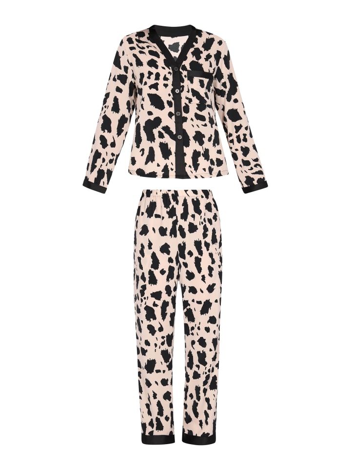 Faina Женская пижама бежево-черного цвета
Faina Женская пижама бежево-черного цвета