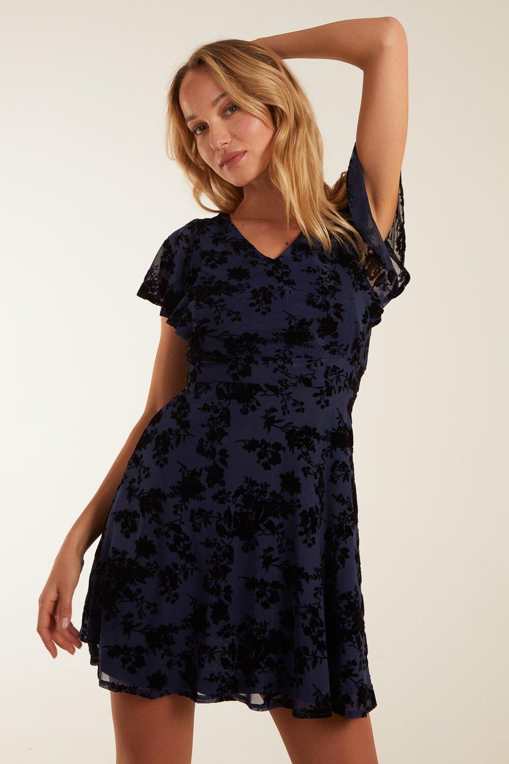 Платье с флокированным цветочным принтом Blue Vanilla, синий
Платье с флокированным цветочным принтом Blue Vanilla, синий