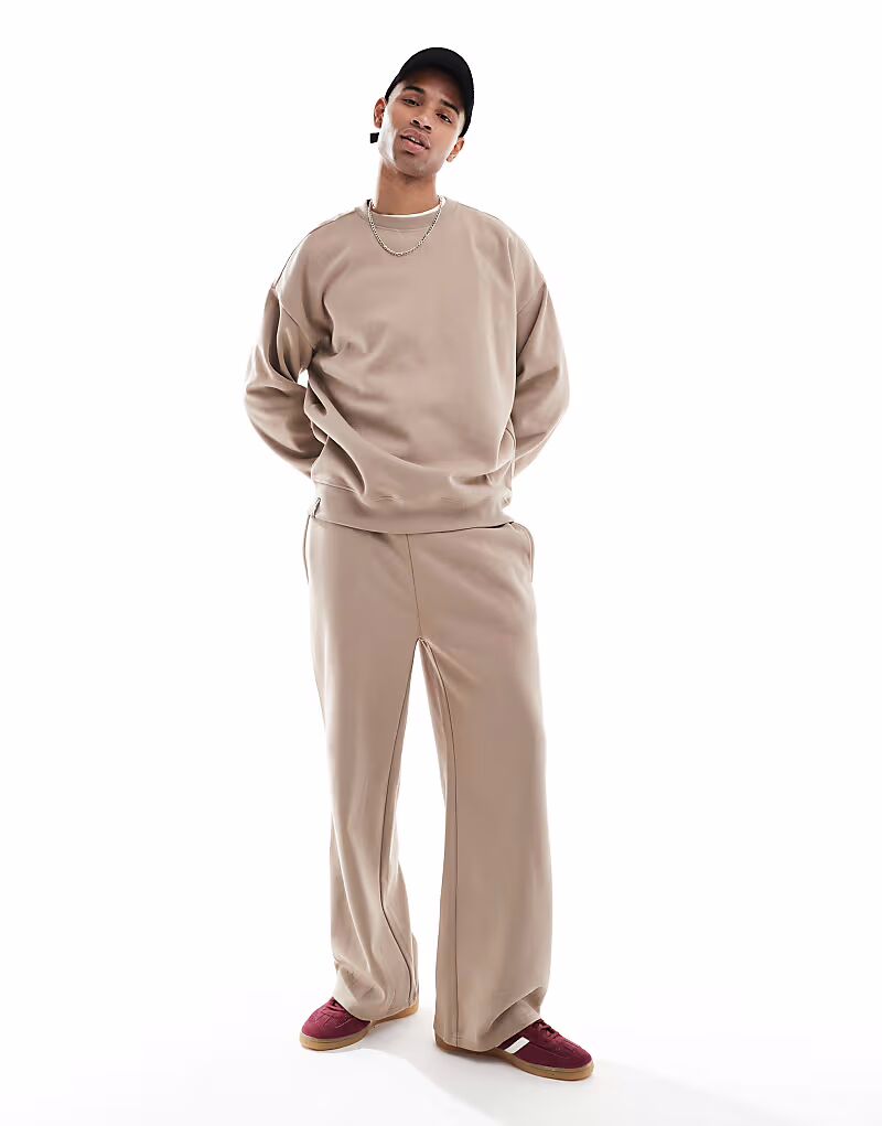 Широкие брюки-джоггеры Threadbare Co-ord цвета «камень» 
Широкие брюки-джоггеры Threadbare Co-ord цвета «камень»