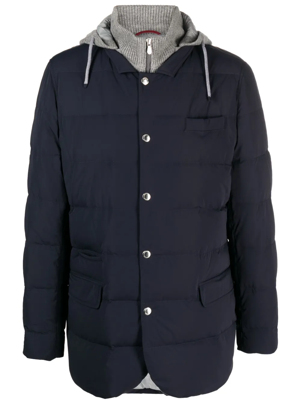 Пуховик с капюшоном Brunello Cucinelli, синий
Пуховик с капюшоном Brunello Cucinelli, синий