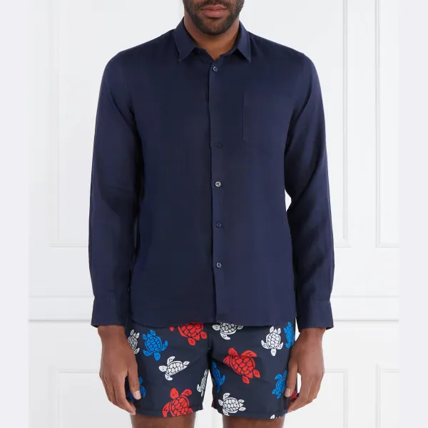 Льняная рубашка стандартного кроя Vilebrequin, синий
Льняная рубашка стандартного кроя Vilebrequin, синий