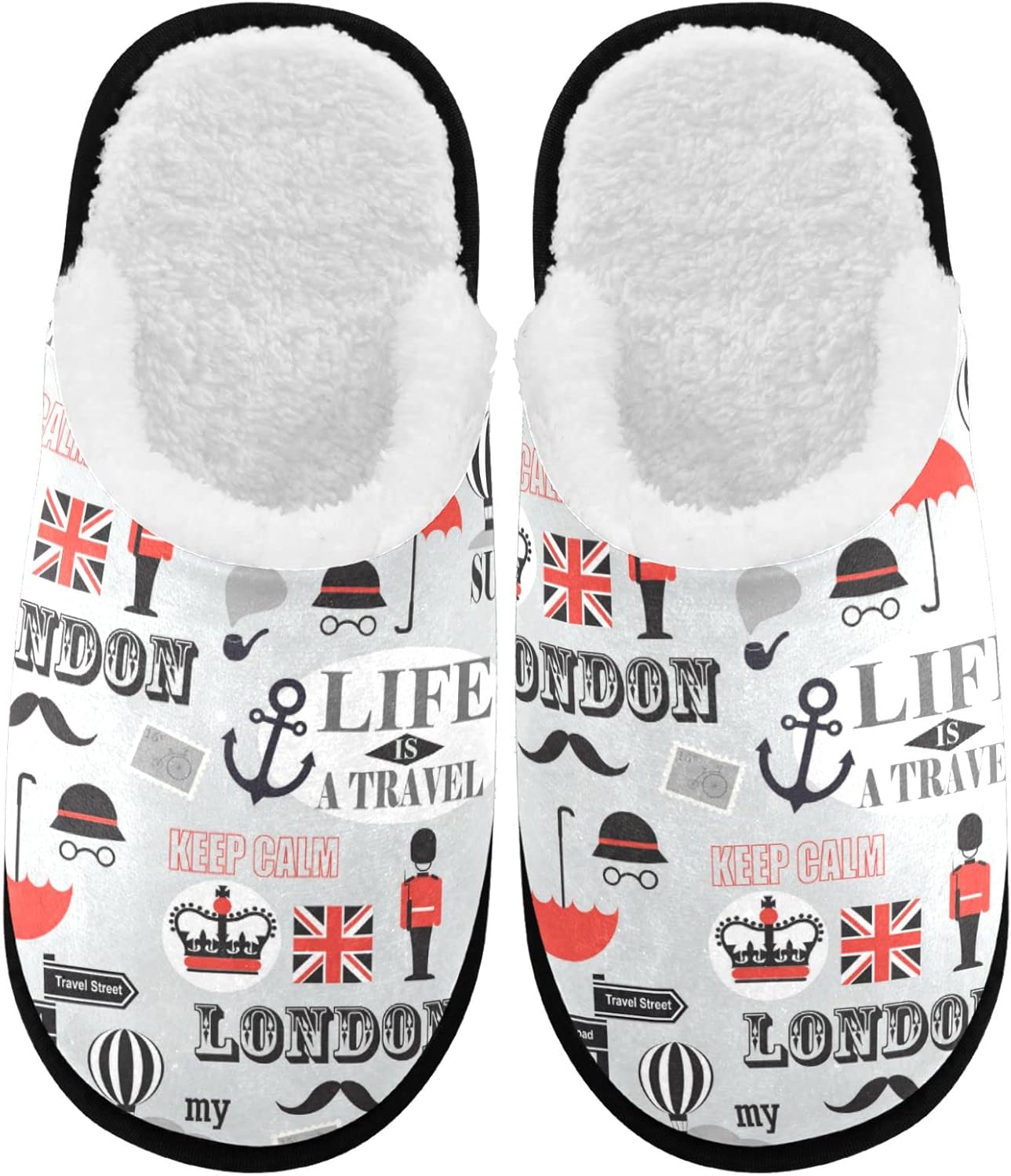Тапочки visesunny для женщин и мужчин, зимние теплые домашние тапочки из хлопка с эффектом памяти, мягкие плюшевые флисовые домашние тапочки без шнурков для девочек, обувь для дома и улицы, London Style
Тапочки visesunny для женщин и мужчин, зимние теплые домашние тапочки из хлопка с эффектом памяти, мягкие плюшевые флисовые домашние тапочки без шнурков для девочек, обувь для дома и улицы, London Style