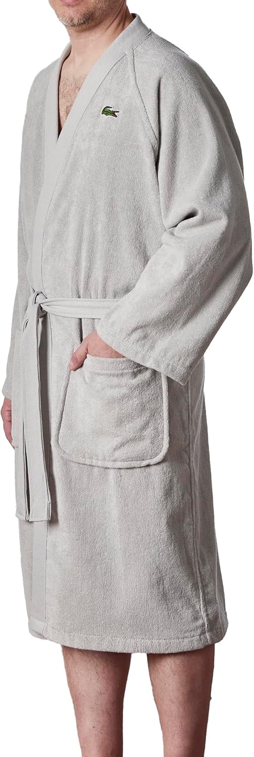 Lacoste Classic Pique халат, 100% мягкий хлопковый махровый материал, унисекс взрослый банный халат, впитывающий и быстросохнущий, один размер подходит большинству, Micro Chip Grey
Lacoste Classic Pique халат, 100% мягкий хлопковый махровый материал, унисекс взрослый банный халат, впитывающий и быстросохнущий, один размер подходит большинству, Micro Chip Grey