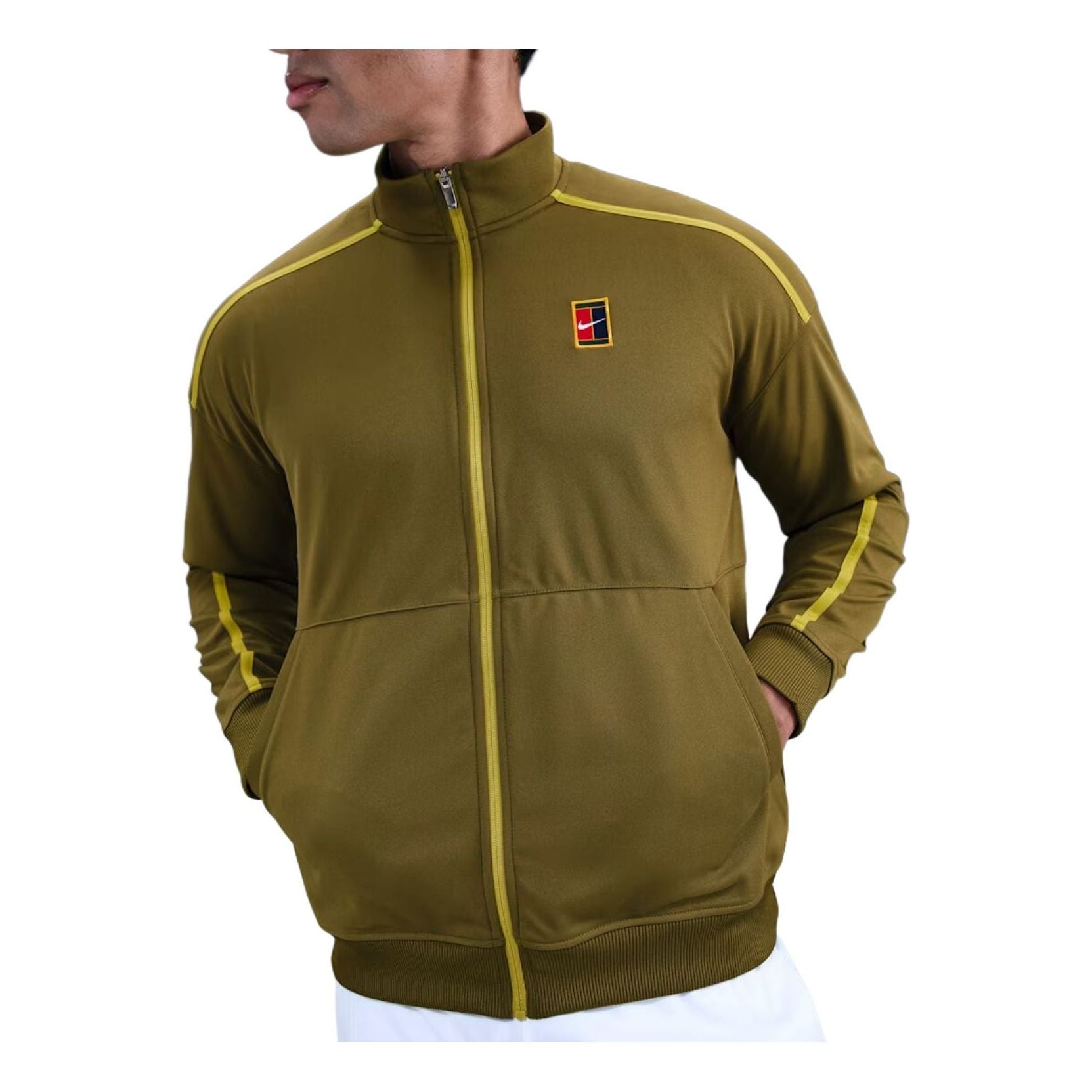 Теннисная куртка Nike Court Heritage 'Olive Flak Saffron Quartz'
Теннисная куртка Nike Court Heritage 'Olive Flak Saffron Quartz'