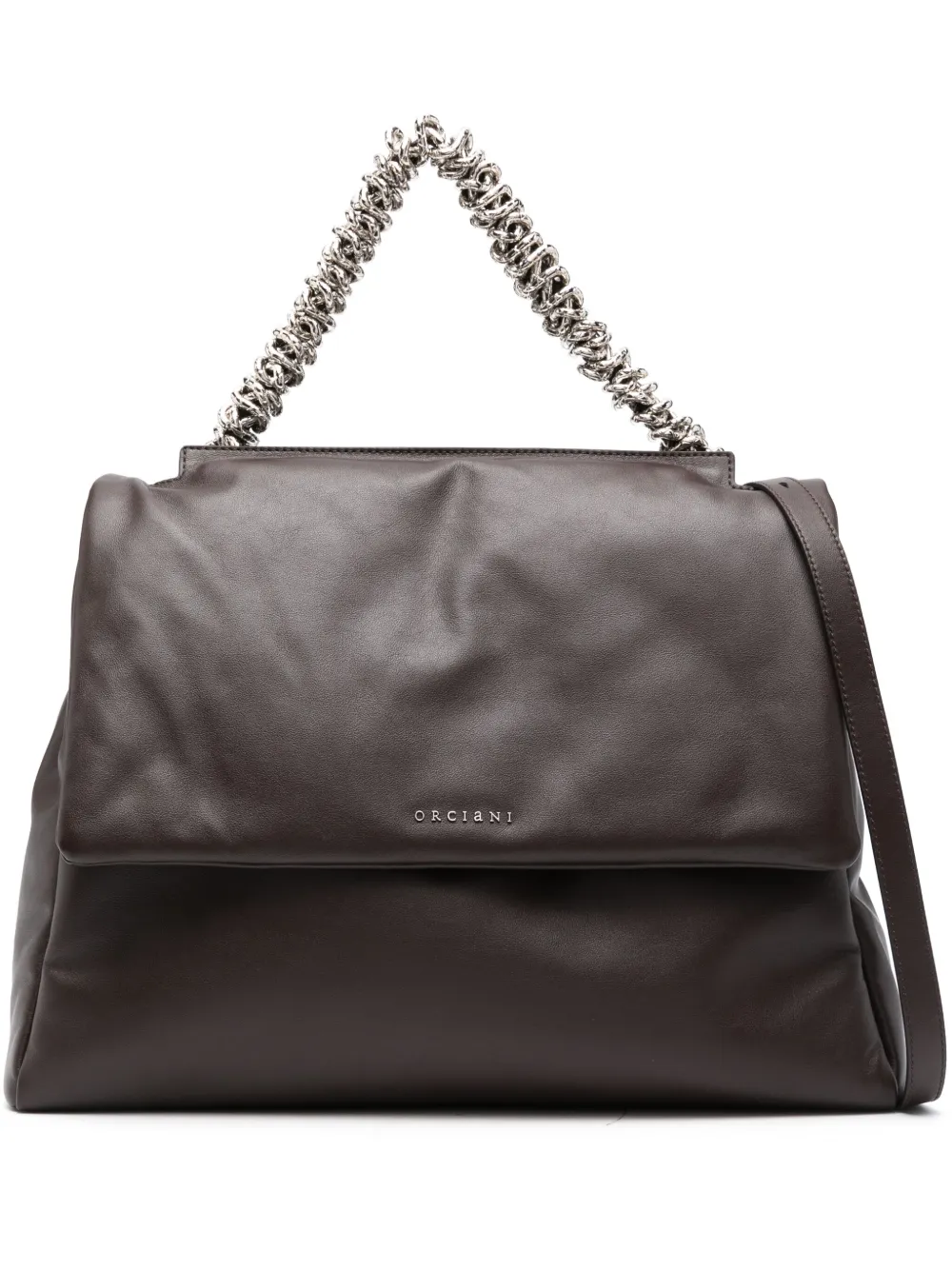 Сумка-тоут с цепочкой Orciani, черный
Сумка-тоут с цепочкой Orciani, черный