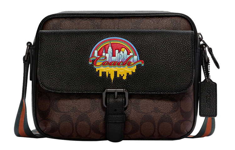 COACH Сумка через плечо из холста с кожаными вставками среднего размера мужская тёмно-коричневая и чёрная
COACH Сумка через плечо из холста с кожаными вставками среднего размера мужская тёмно-коричневая и чёрная
