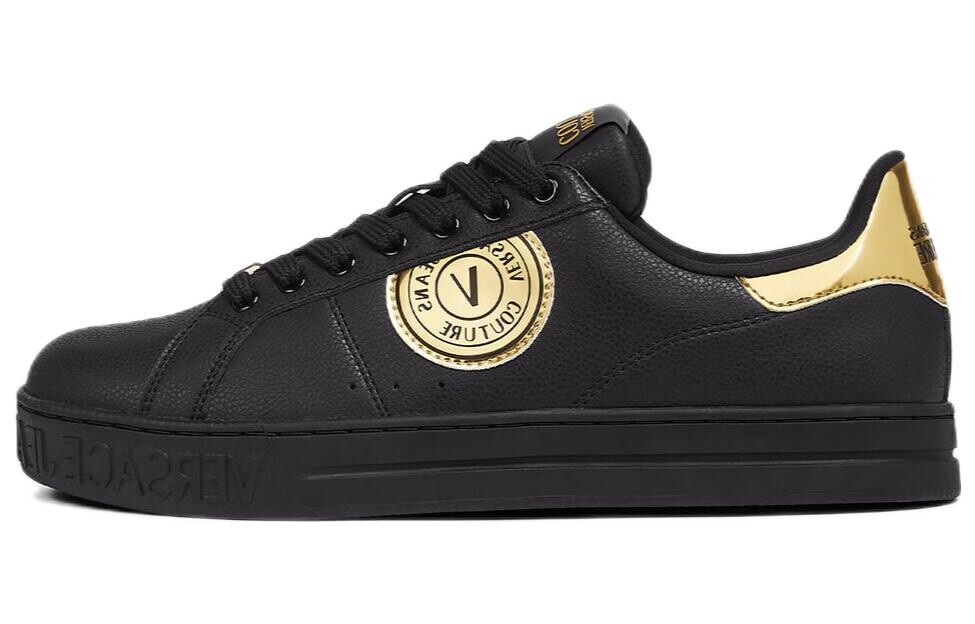 Кроссовки Versace Jeans Skateboarding, черный/золотой
Кроссовки Versace Jeans Skateboarding, черный/золотой