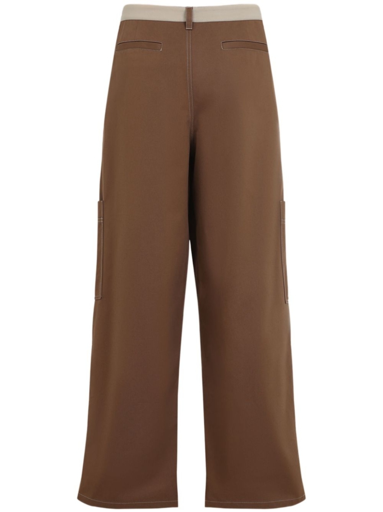 Off-White брюки с карманами, коричневый 
Off-White брюки с карманами, коричневый