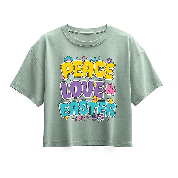 Футболка Boxy для девочек 7-16 лет Peace Love Easter Licensed Character, Seafoam
Футболка Boxy для девочек 7-16 лет Peace Love Easter Licensed Character, Seafoam