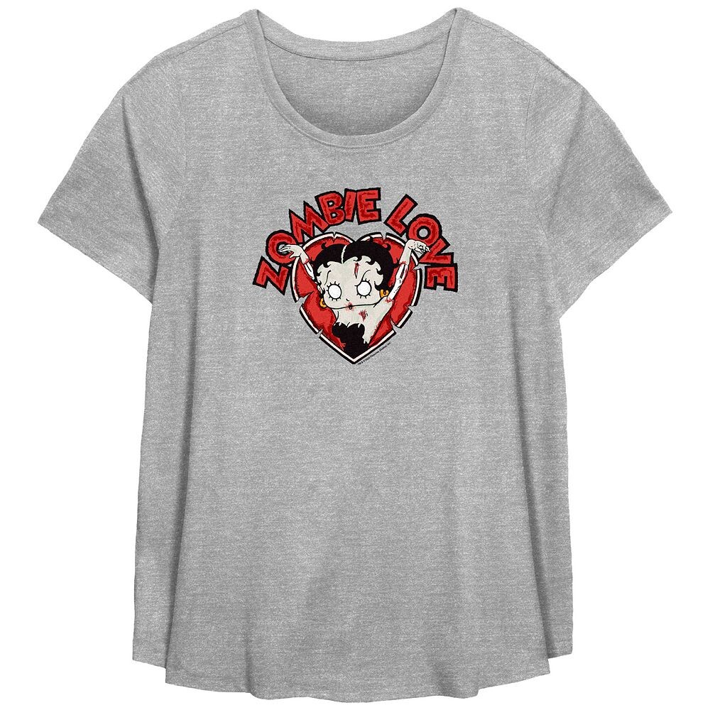 Плюс размер Футболка с рисунком Betty Boop Zombie Love Licensed Character, цвет Heather Gray
Плюс размер Футболка с рисунком Betty Boop Zombie Love Licensed Character, цвет Heather Gray
