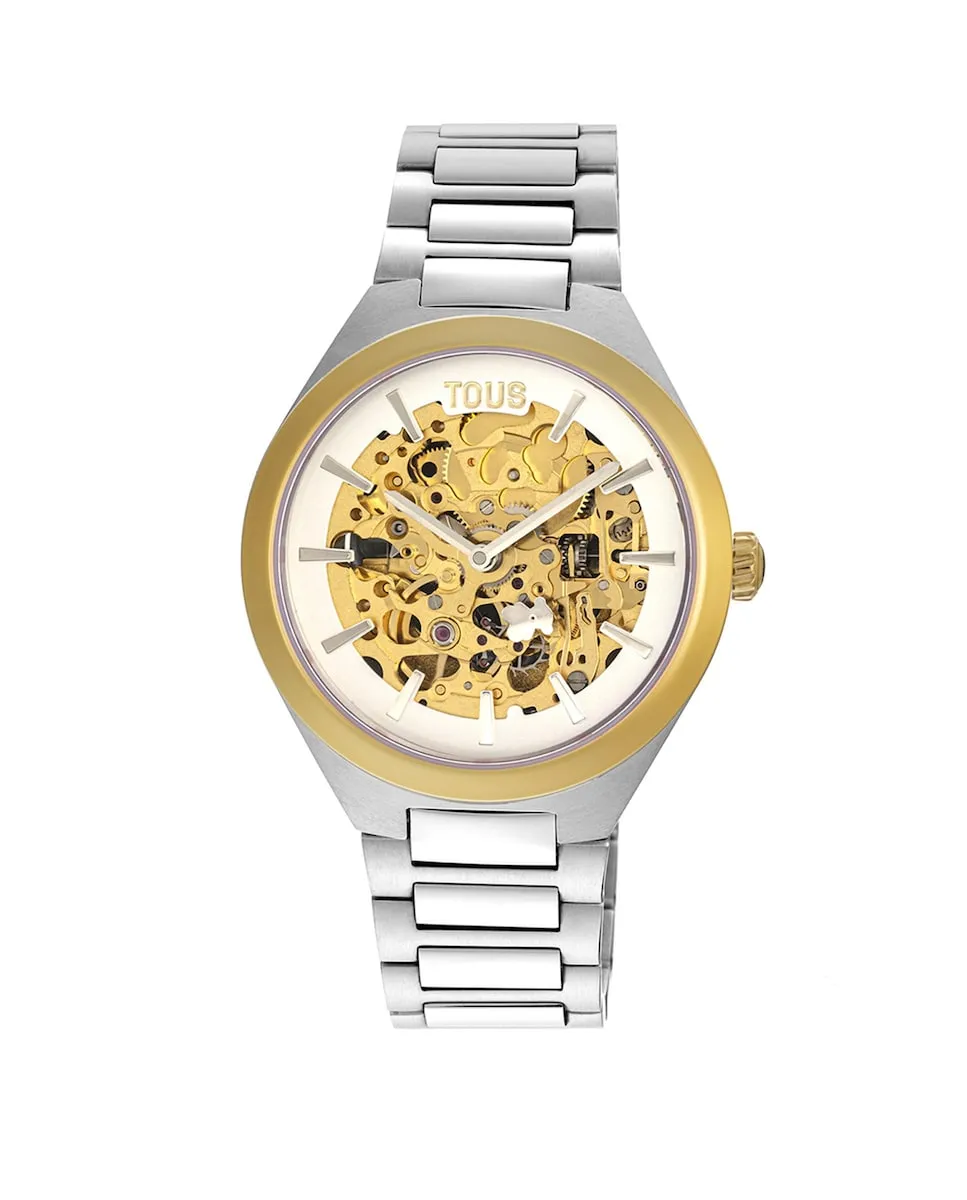 Женские аналоговые часы Karat Round с браслетом из золотистой стали с IPG и нержавеющей стали Tous, серебряный
Женские аналоговые часы Karat Round с браслетом из золотистой стали с IPG и нержавеющей стали Tous, серебряный