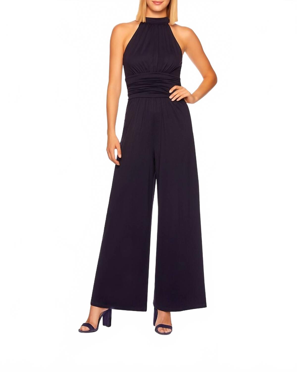 Черный комбинезон с драпированным воротником Susana Monaco
Черный комбинезон с драпированным воротником Susana Monaco