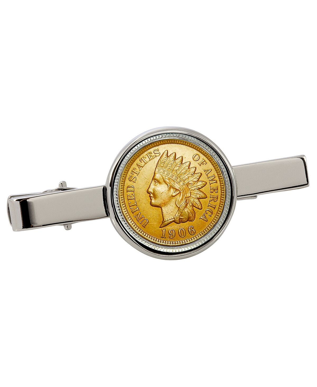 Позолоченный зажим для галстука в виде индийской монеты пенни American Coin Treasures
Позолоченный зажим для галстука в виде индийской монеты пенни American Coin Treasures