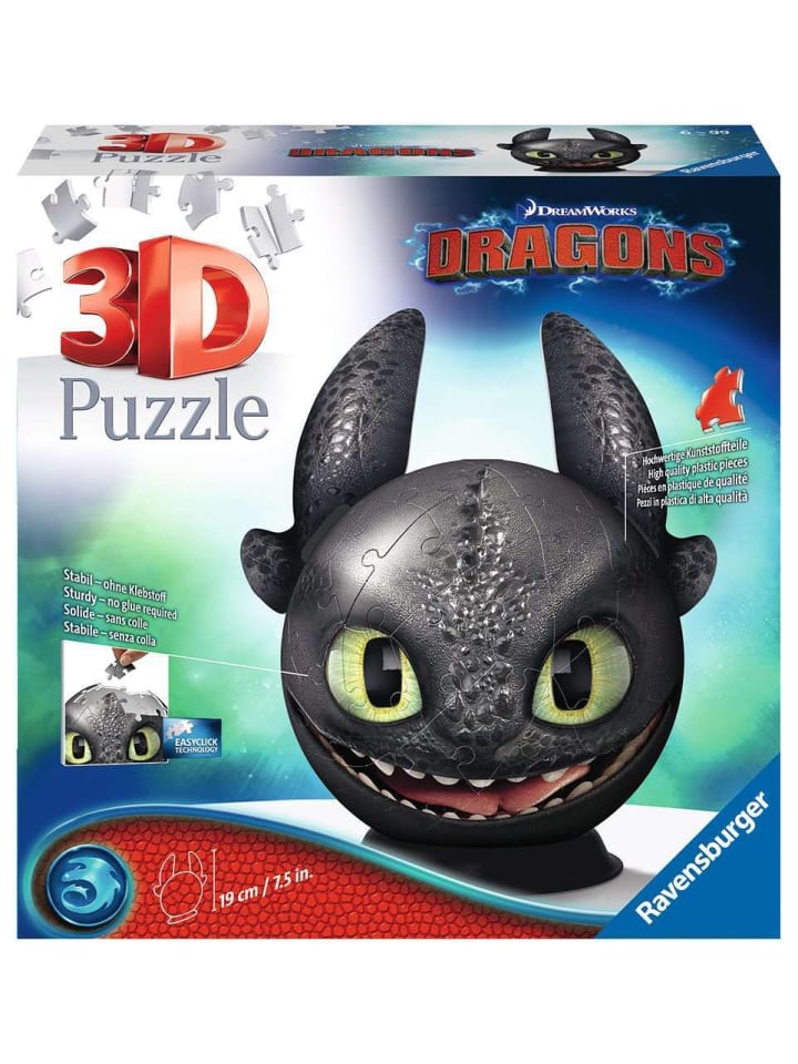 Пазл Ravensburger из 72 деталей, конструктор, шар-пазл, Беззубик с ушами, в красочном исполнении
Пазл Ravensburger из 72 деталей, конструктор, шар-пазл, Беззубик с ушами, в красочном исполнении