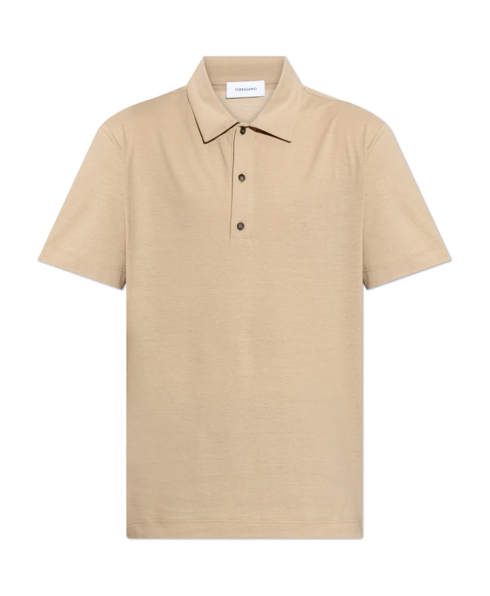 Поло с логотипом Ferragamo, бежевый
Поло с логотипом Ferragamo, бежевый