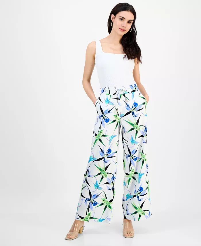 Узкие брюки с высокой посадкой и широкими штанинами из льняной смеси Petite I.N.C. International Concepts, мультиколор
Узкие брюки с высокой посадкой и широкими штанинами из льняной смеси Petite I.N.C. International Concepts, мультиколор