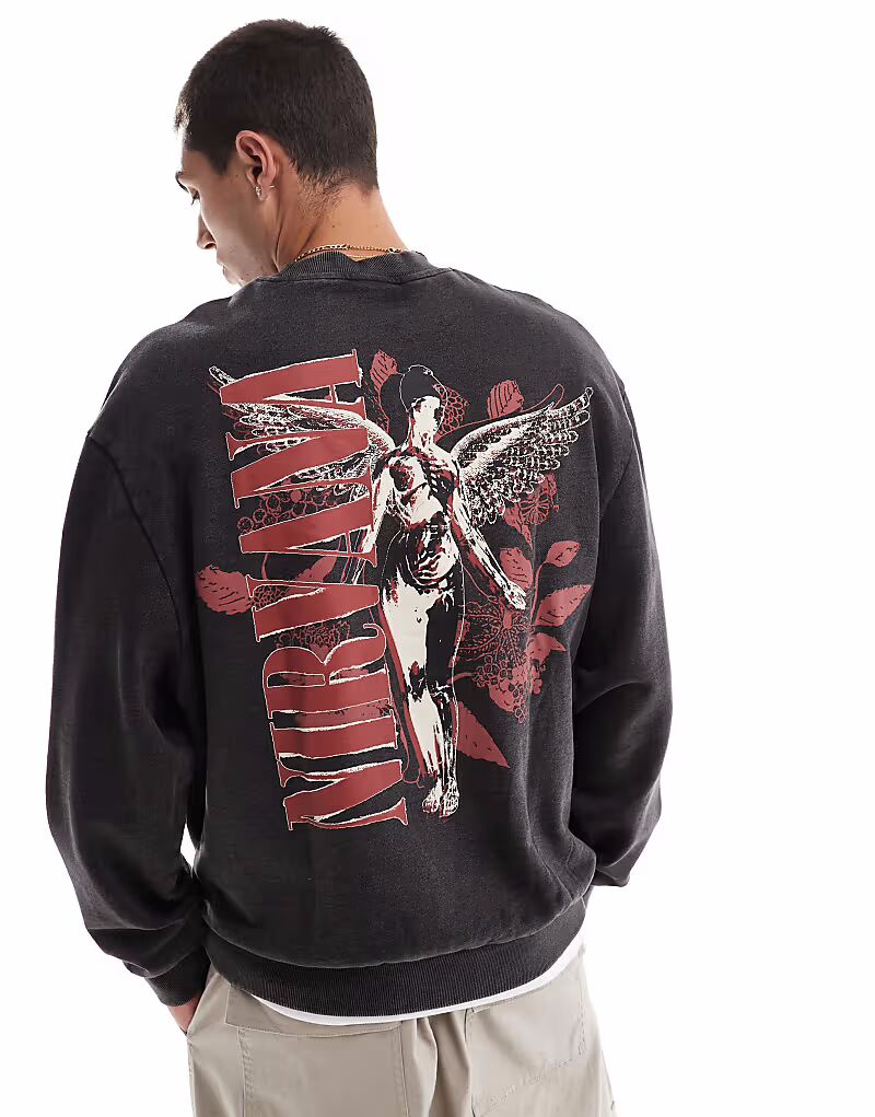 Свободная толстовка унисекс с принтом Nirvana в стираном черном цвете Asos Design
Свободная толстовка унисекс с принтом Nirvana в стираном черном цвете Asos Design