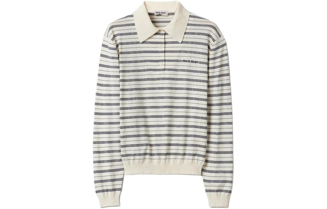 Рубашка поло женская Miu Miu, слоновая кость 
Рубашка поло женская Miu Miu, слоновая кость