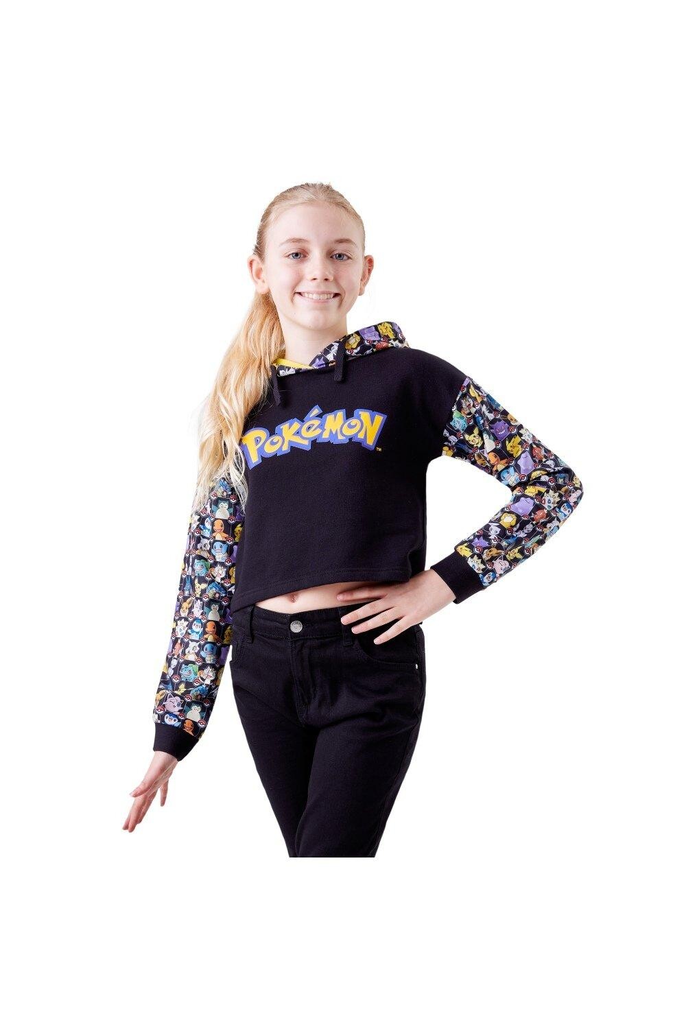 Укороченная толстовка с капюшоном Pokemon, мультиколор
Укороченная толстовка с капюшоном Pokemon, мультиколор