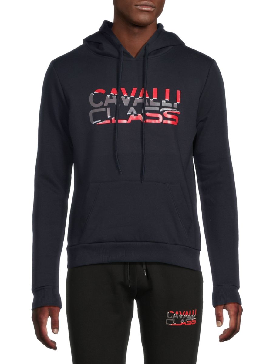 Толстовка с логотипом Cavalli Class by Roberto Cavalli, темно-синий 
Толстовка с логотипом Cavalli Class by Roberto Cavalli, темно-синий