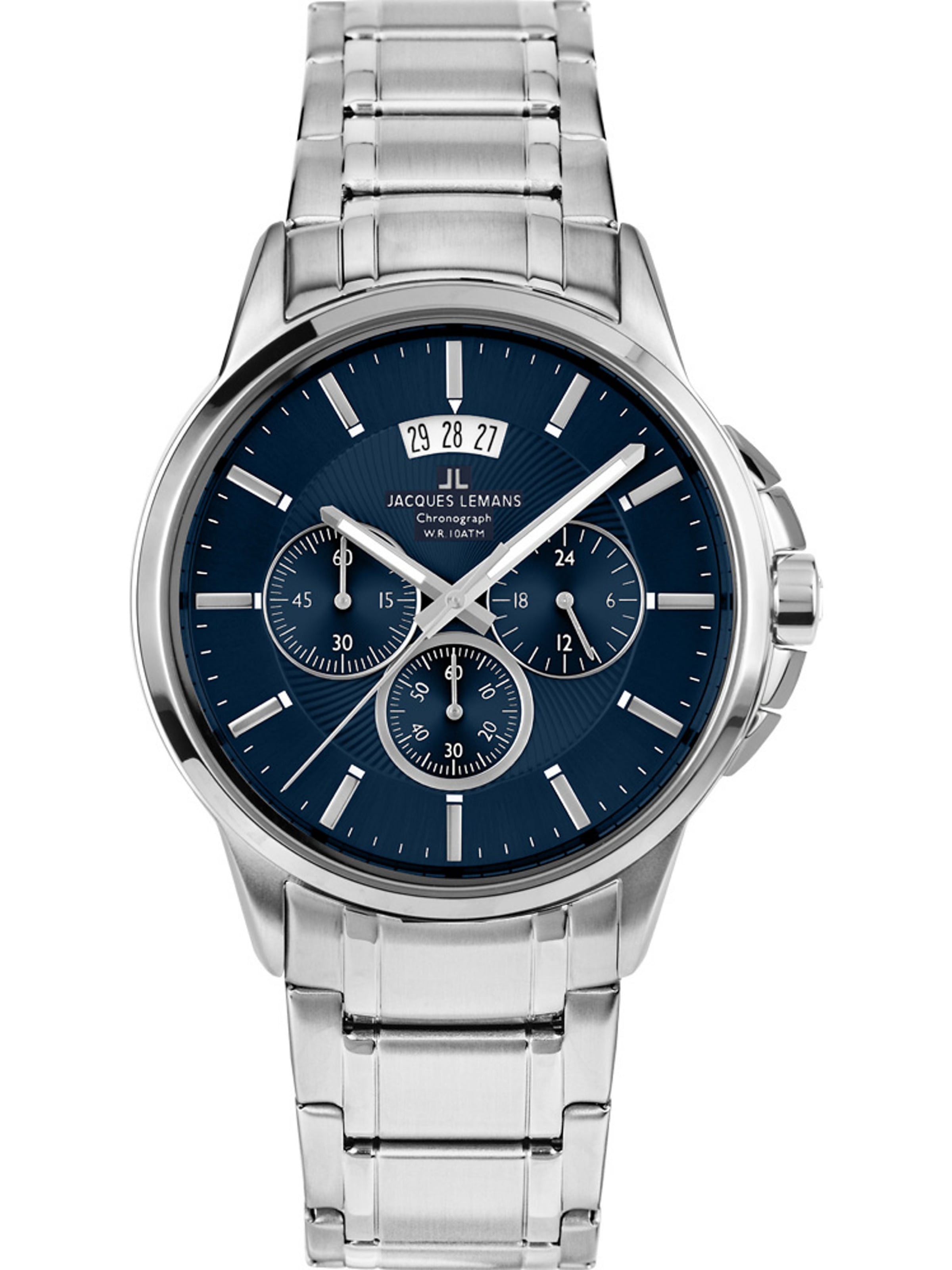 Jacques Lemans Серебряные аналоговые часы
Jacques Lemans Серебряные аналоговые часы