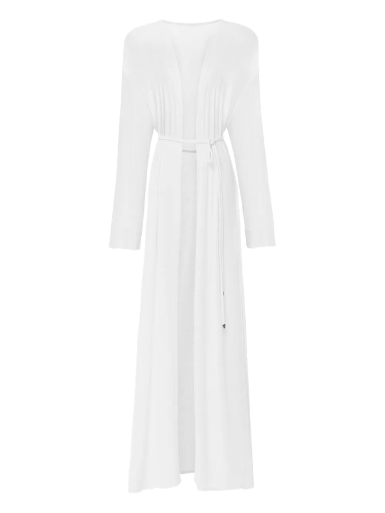 Длинный кардиган с поясом ANNAFOXY, белый
Длинный кардиган с поясом ANNAFOXY, белый