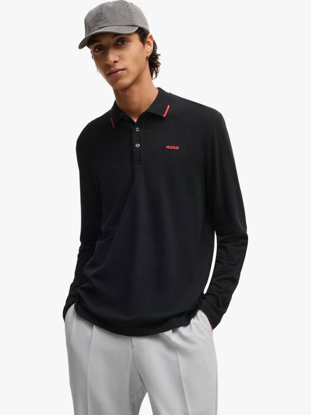 HUGO Slim Fit поло из стрейч-хлопка HUGO BOSS, Black
HUGO Slim Fit поло из стрейч-хлопка HUGO BOSS, Black