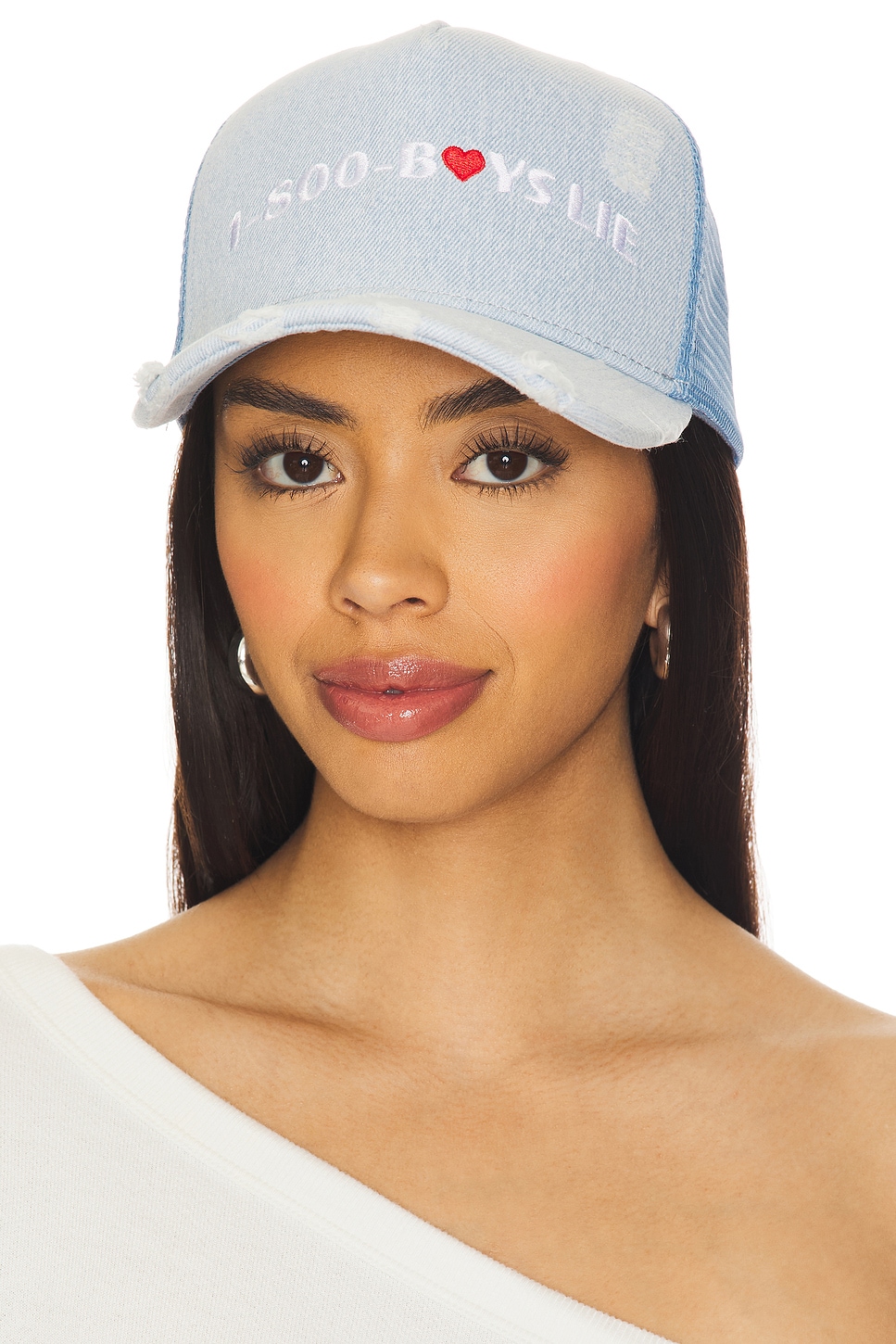 Джинсовая бейсболка с сердцем "1-800" Boys Lie, blue
Джинсовая бейсболка с сердцем "1-800" Boys Lie, blue