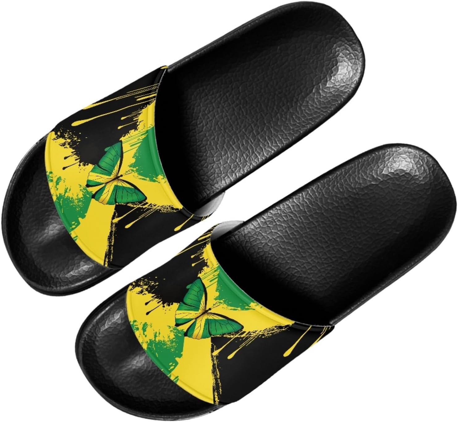Мужские и женские слайд-сандалии Forchrinse с ямайским флагом, для дома и улицы, легкие мягкие шлепанцы для душа, Jamaican Butterfly
Мужские и женские слайд-сандалии Forchrinse с ямайским флагом, для дома и улицы, легкие мягкие шлепанцы для душа, Jamaican Butterfly