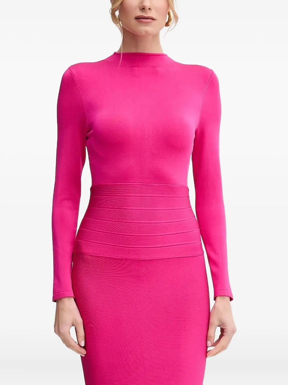 Платье миди с длинными рукавами Freya Hervé Léger, розовый
Платье миди с длинными рукавами Freya Hervé Léger, розовый