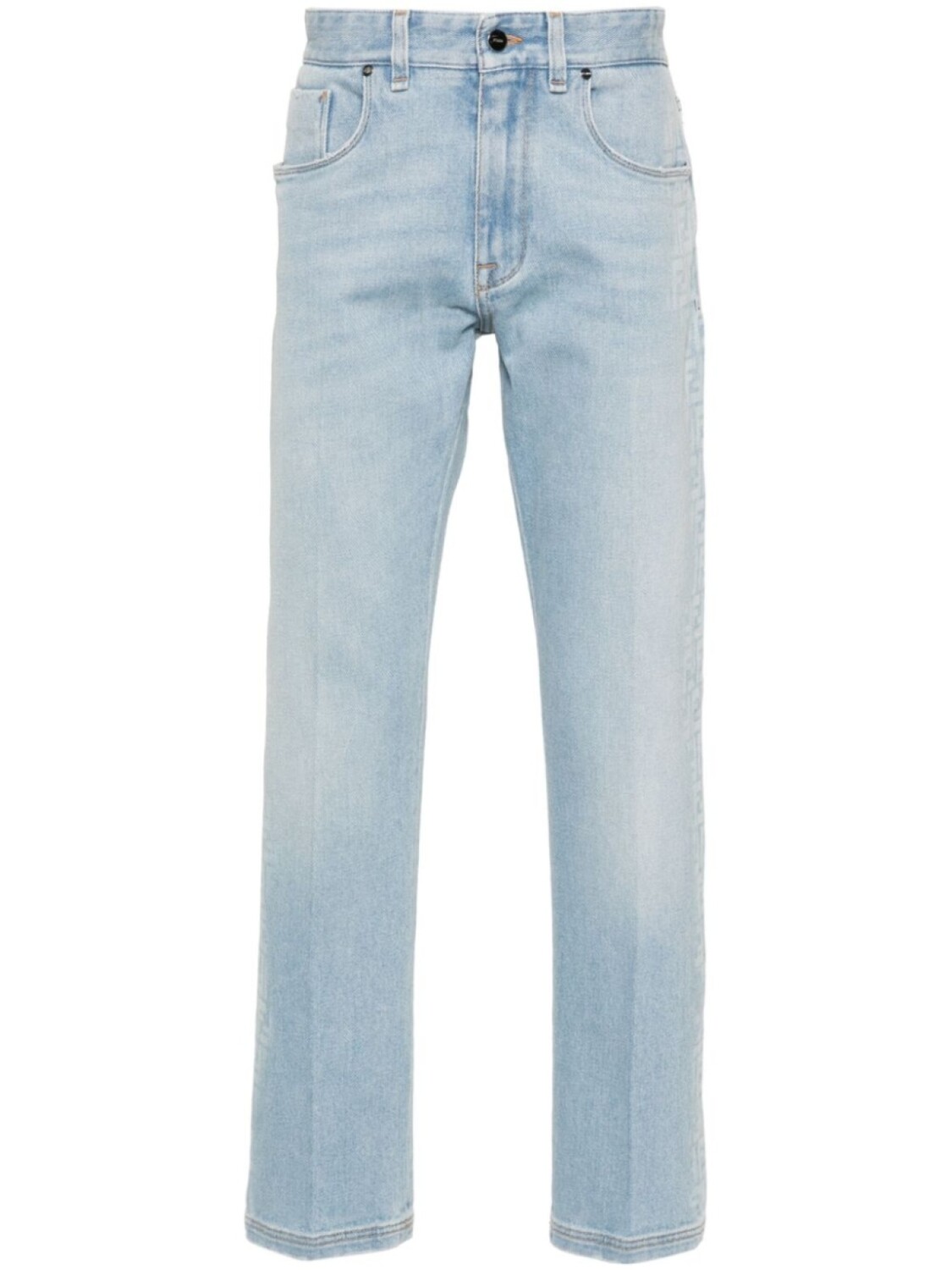 Зауженные джинсы средней посадки FENDI, синий 
Зауженные джинсы средней посадки FENDI, синий