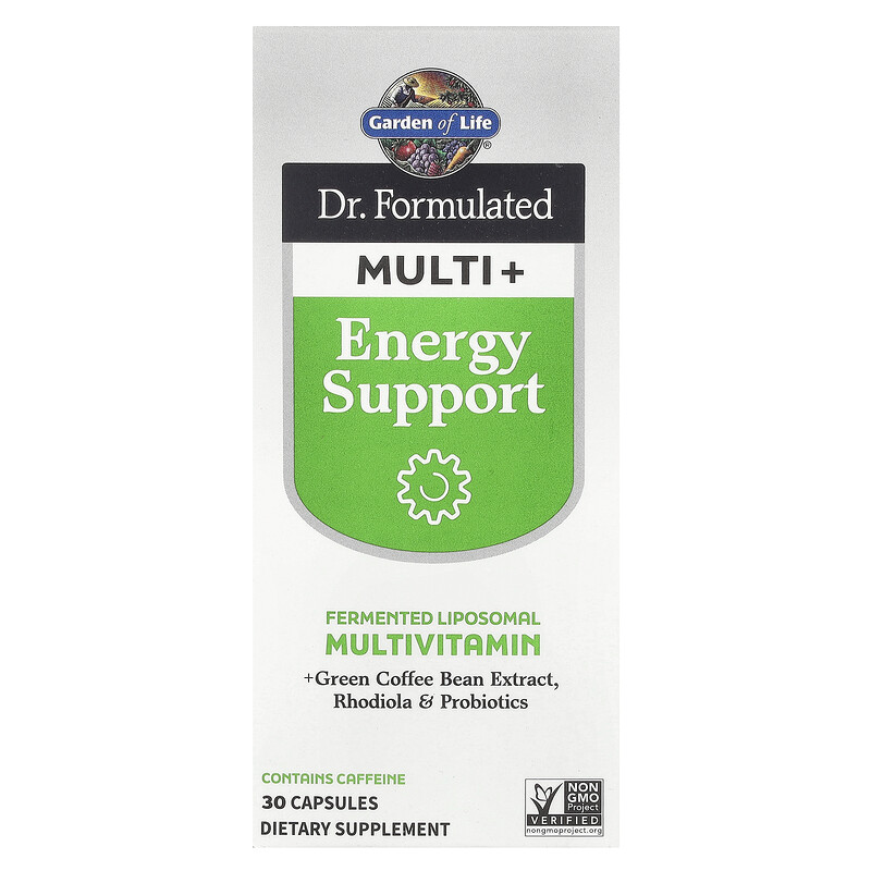 Garden of Life, Компания Dr. Formated Multi +, Energy Support, 30 капсул
Garden of Life, Компания Dr. Formated Multi +, Energy Support, 30 капсул