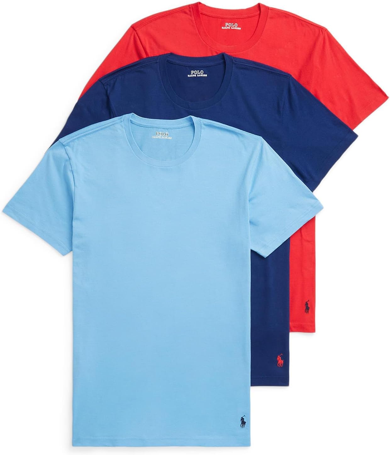 Комплект из 3 мужских классических футболок POLO RALPH LAUREN, Harbor Island Blue/Fall Royal/New Carmine
Комплект из 3 мужских классических футболок POLO RALPH LAUREN, Harbor Island Blue/Fall Royal/New Carmine