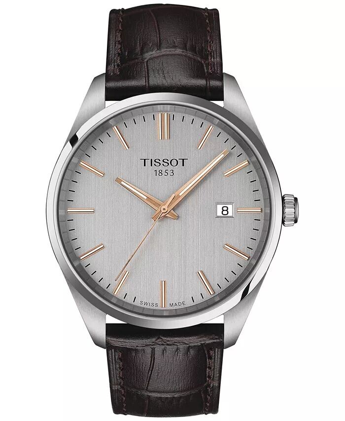 Мужские часы Swiss PR 100 с коричневым кожаным ремешком, 40 мм Tissot, серебро
Мужские часы Swiss PR 100 с коричневым кожаным ремешком, 40 мм Tissot, серебро