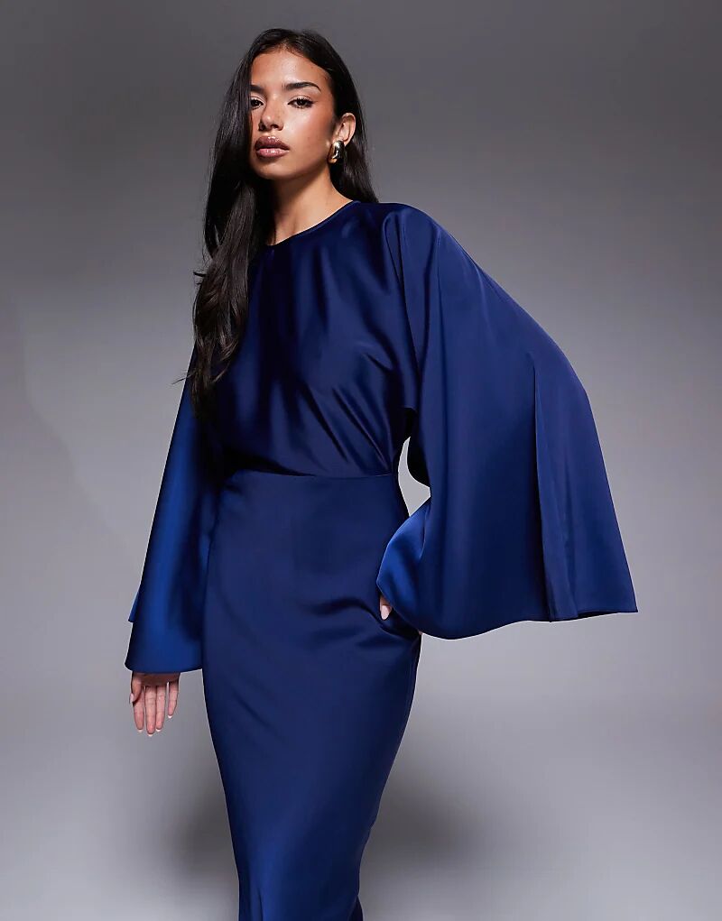 Платье макси ASOS DESIGN из текстурированного атласа с рукавами «летучая мышь» и косой талией, темно-синего цвета
Платье макси ASOS DESIGN из текстурированного атласа с рукавами «летучая мышь» и косой талией, темно-синего цвета