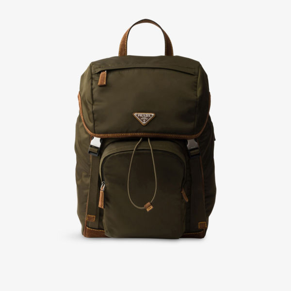 Рюкзак Prada из переработанного нейлона и замши, зеленый
Рюкзак Prada из переработанного нейлона и замши, зеленый