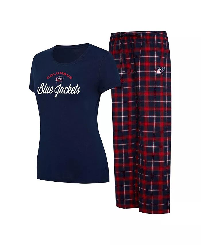 Женский комплект для сна, темно-синий, красный, Columbus Blue Jackets Arctic, футболка и пижамные штаны Concepts Sport
Женский комплект для сна, темно-синий, красный, Columbus Blue Jackets Arctic, футболка и пижамные штаны Concepts Sport