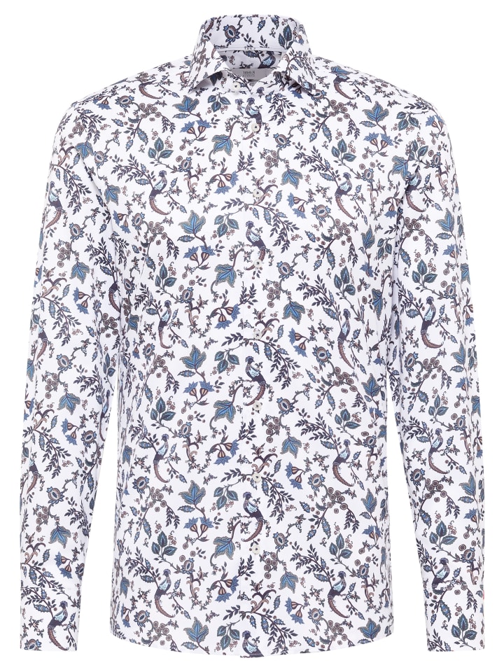 Рубашка облегающего кроя небесно-голубого цвета Eterna
Рубашка облегающего кроя небесно-голубого цвета Eterna