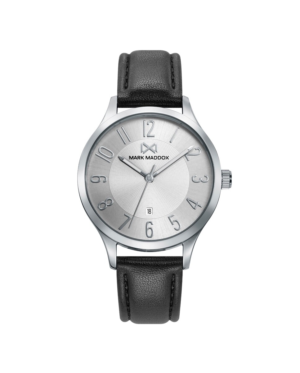 Женские часы Canal с тремя стальными стрелками и черным кожаным ремешком Mark Maddox, черный
Женские часы Canal с тремя стальными стрелками и черным кожаным ремешком Mark Maddox, черный