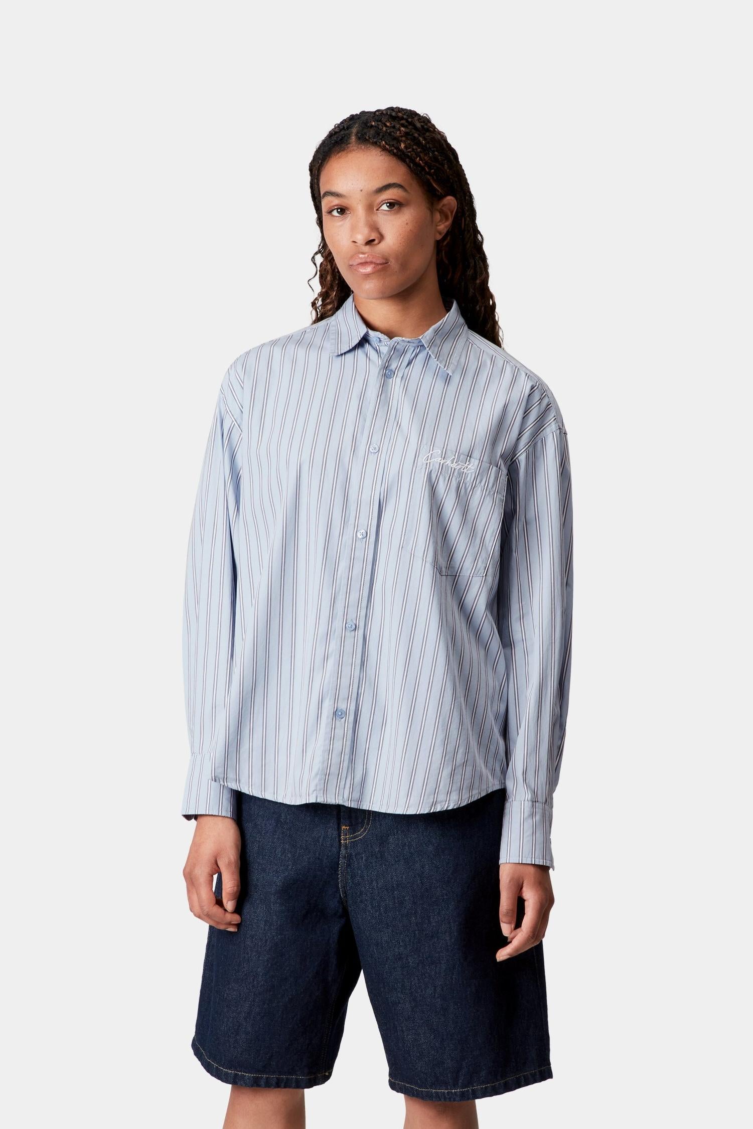 Женская рубашка Grimsby в полоску Carhartt, синий
Женская рубашка Grimsby в полоску Carhartt, синий