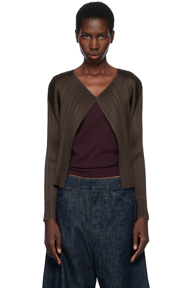 Кардиган Monthly Colors March Pleats Please Issey Miyake, коричневый
Кардиган Monthly Colors March Pleats Please Issey Miyake, коричневый