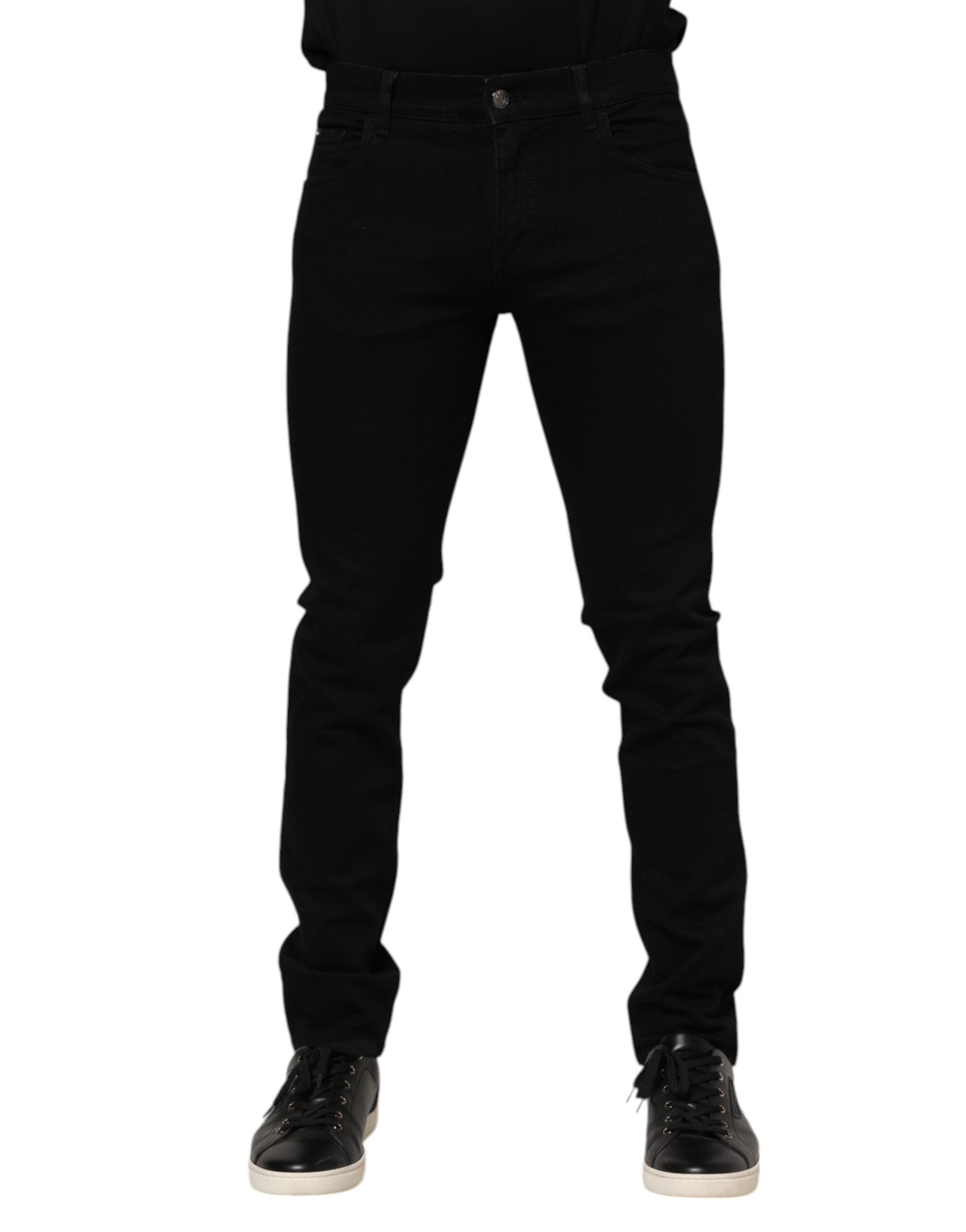 Темно-синие хлопковые джинсы с логотипом GOLD Dolce & Gabbana, синий
Темно-синие хлопковые джинсы с логотипом GOLD Dolce & Gabbana, синий