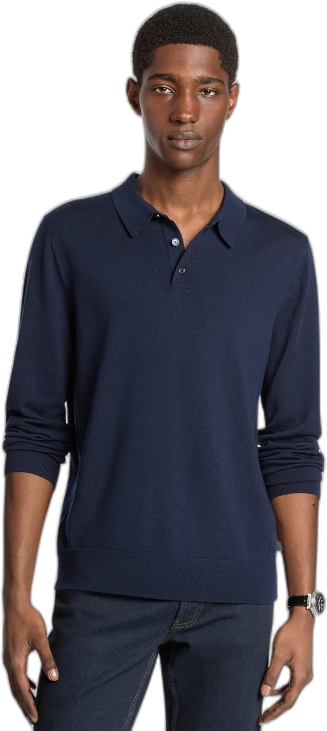 Michael Kors мужская поло с длинным рукавом из мериносовой шерсти, Midnight, Синий, Michael Kors мужская поло с длинным рукавом из мериносовой шерсти, Midnight
Michael Kors мужская поло с длинным рукавом из мериносовой шерсти, Midnight, Синий, Michael Kors мужская поло с длинным рукавом из мериносовой шерсти, Midnight