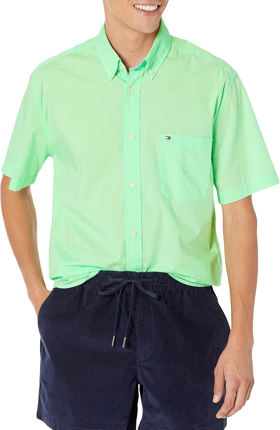 Мужская рубашка Tommy Hilfiger с коротким рукавом и застежкой на пуговицы, Green Ash
Мужская рубашка Tommy Hilfiger с коротким рукавом и застежкой на пуговицы, Green Ash