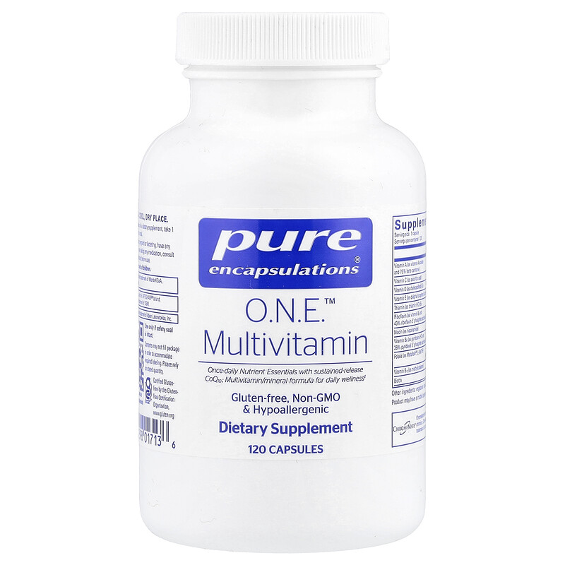 Pure Encapsulations, ONE , мультивитамины, 120 капсул
Pure Encapsulations, ONE , мультивитамины, 120 капсул