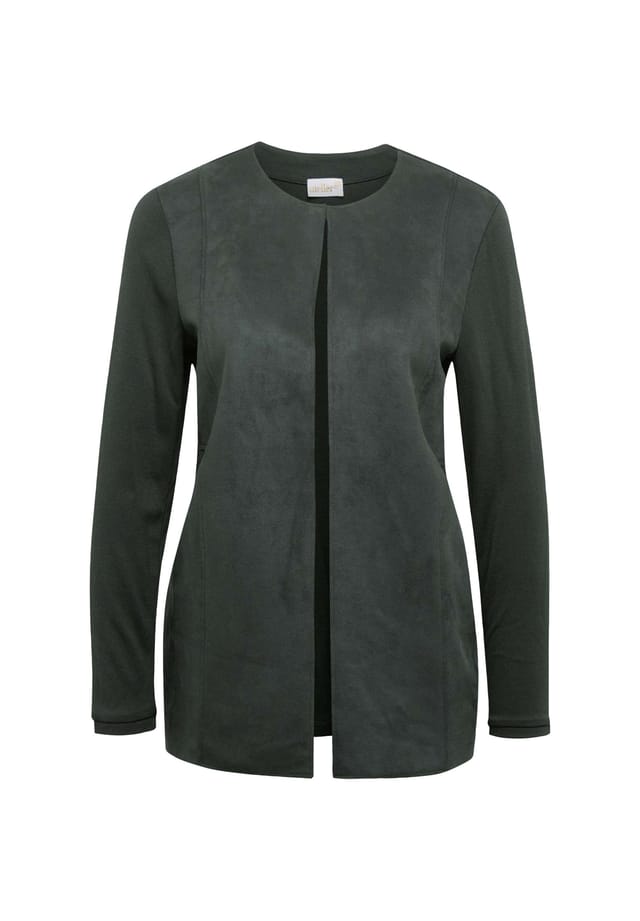 Короткий размер: удобная куртка-рубашка из универсальной замши. Goldner, зеленый
Короткий размер: удобная куртка-рубашка из универсальной замши. Goldner, зеленый