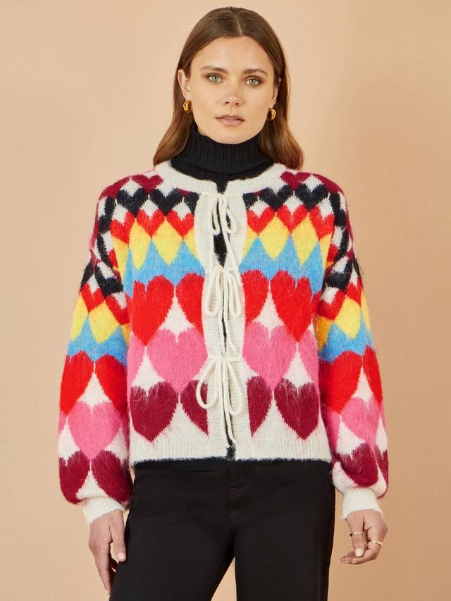 Кардиган с завязкой спереди в виде сердца Yumi, Multi
Кардиган с завязкой спереди в виде сердца Yumi, Multi